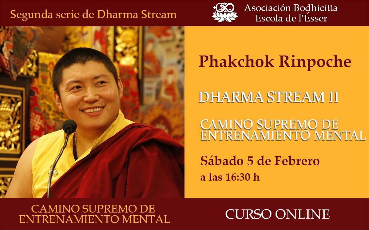 Enseñanzas «Dharma Stream II» de Phakchok Rinpoche:«Camino supremo de entrenamiento mental»