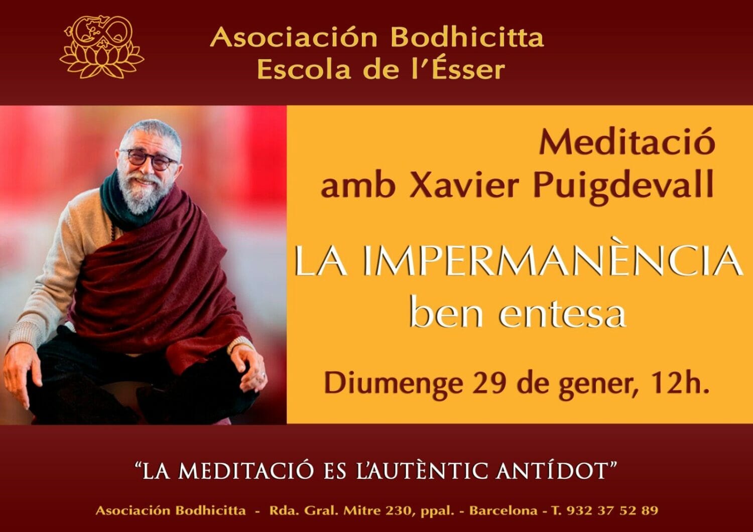 Meditació de comiat del Mestre Xavier Puigdevall